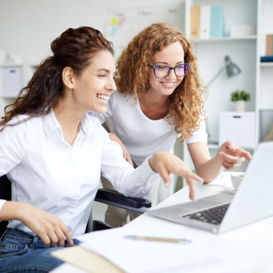 Women learning online